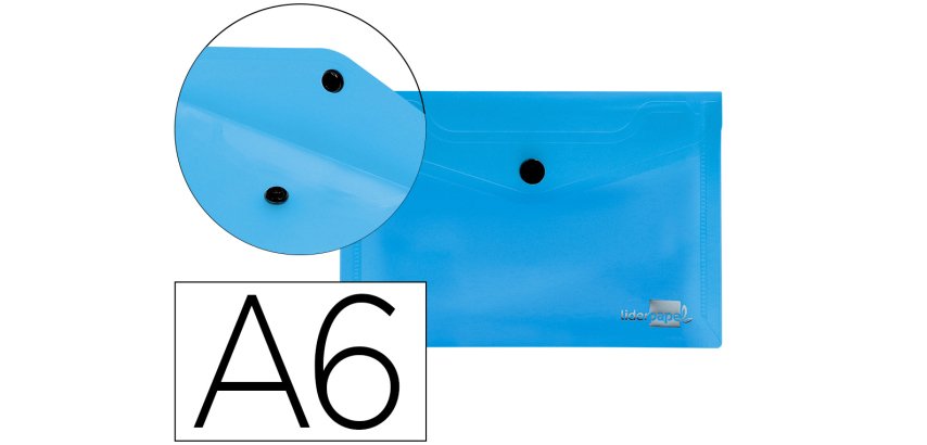 Carpeta liderpapel dossier broche 44232 polipropileno din a6 azul translucido