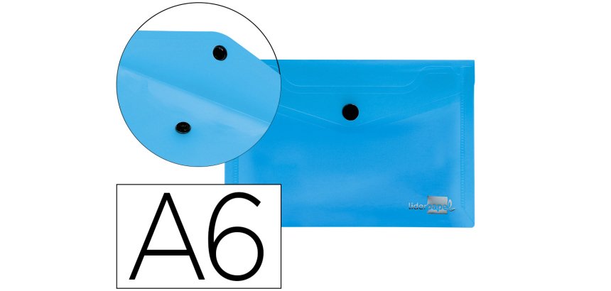 Carpeta liderpapel dossier broche 44232 polipropileno din a6 azul translucido