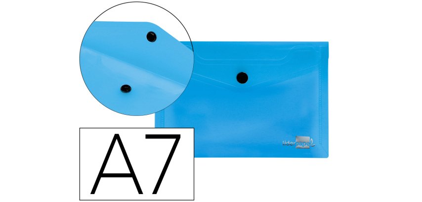 Carpeta liderpapel dossier broche 44222 polipropileno din a7 azul translucido