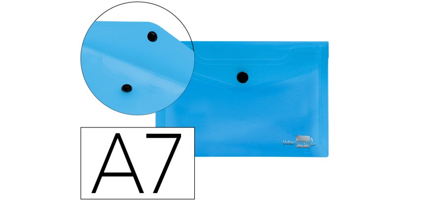 Carpeta liderpapel dossier broche 44222 polipropileno din a7 azul translucido