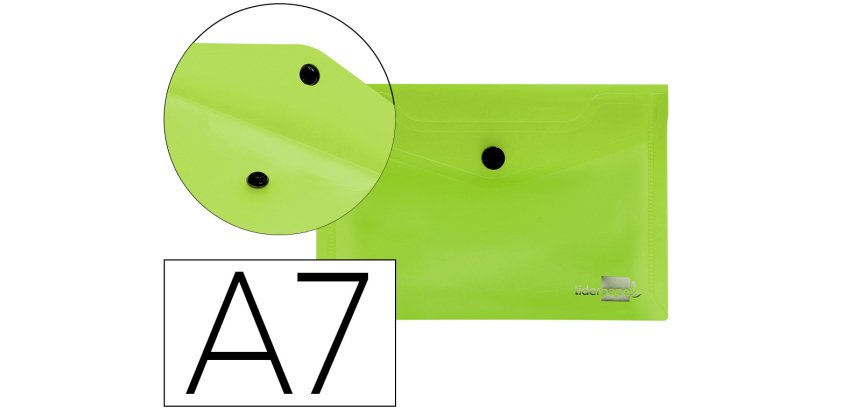 Carpeta liderpapel dossier broche 44223 polipropileno din a7 verde translucido