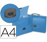 Carpeta liderpapel portadocumentos broche polipropileno din a4 azul transparente con asa