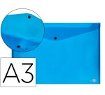 Carpeta liderpapel dossier broche 44242 polipropileno din a3 azul translucido