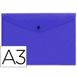 Carpeta liderpapel dossier broche 44242 polipropileno din a3 azul translucido