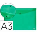 Carpeta liderpapel dossier broche 44243 polipropileno din a3 verde translucido