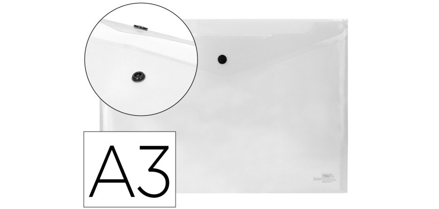 Carpeta liderpapel dossier broche 44244 polipropileno din a3 tranparente translucido