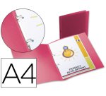 Carpeta liderpapel 2 anillas redondas mini 15 mm 49070 polipropileno din a4 rojo translucido