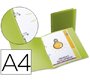 Carpeta liderpapel 2 anillas redondas mini 15 mm 49073 polipropileno din a4 verde translucido