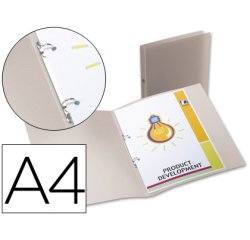 Carpeta liderpapel 2 anillas redondas mini 15 mm 49074 polipropileno din a4 transparente