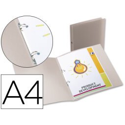 Carpeta liderpapel 2 anillas redondas mini 15 mm 49074 polipropileno din a4 transparente