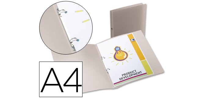 Carpeta liderpapel 2 anillas redondas mini 15 mm 49074 polipropileno din a4 transparente