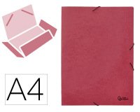 Carpeta liderpapel gomas tres solapas carton prespan a3 color rojo