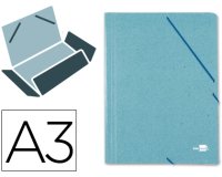 Carpeta liderpapel gomas tres solapas carton prespan a3 color verde