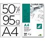 Bloc papel vegetal liderpapel encolado 50 hojas 210x297 mm 95 g