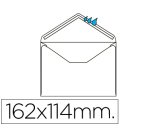 Sobre liderpapel n.21 blanco c6 114x162 mm engomado solapa de pico caja de 500 unidades