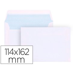 Sobre liderpapel n.19 blanco c6 114x162 mm tira de silicona - Paquete de 500