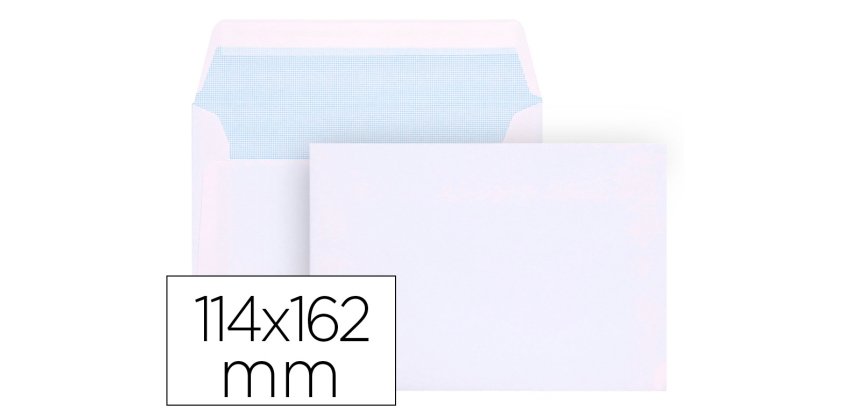 Sobre liderpapel n.19 blanco c6 114x162 mm tira de silicona - Paquete de 500