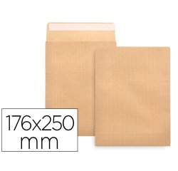 Sobre liderpapel bolsa n.14 kraft b5 176x250 mm tira de silicona caja de 500 unidades