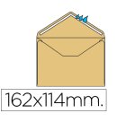 Sobre liderpapel n.23 crema c6 114x162 mm engomado solapa de pico caja de 500 unidades
