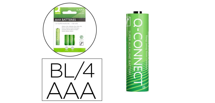 Pilas AAA q-connect- Blíster de 4