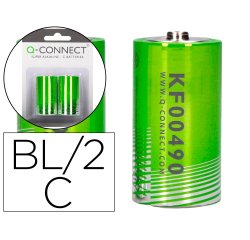 Pila q-connect alcalina C - LR14 blister con 2 pilas