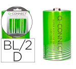 Pila q-connect alcalina d blister de 2 unidades