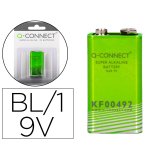 Pila q-connect alcalina LR61 de 9v blister con 1 unidad