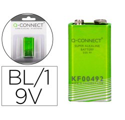 Pila q-connect alcalina LR61 de 9v blister con 1 unidad