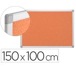 Pizarra corcho q-connect marco de aluminio 150x100 cm extra corcho 5 mm