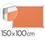 Pizarra corcho q-connect marco de aluminio 150x100 cm extra corcho 5 mm