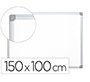 Pizarra blanca q-connect laminada marco de aluminio 150x100 cm