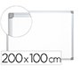 Pizarra blanca q-connect laminada marco de aluminio 200x100 cm