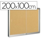 Vitrina de anuncios q-connect marco de aluminio 1000 x 2000 mm
