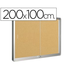 Vitrina de anuncios q-connect marco de aluminio 1000 x 2000 mm