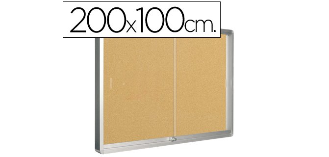 Vitrina de anuncios q-connect marco de aluminio 1000 x 2000 mm