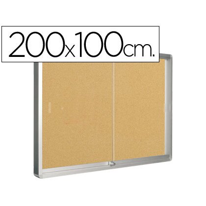 Vitrina de anuncios q-connect marco de aluminio 1000 x 2000 mm