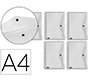 Carpeta liderpapel dossier broche 36664 polipropileno din a4 pack de 5 incolora transparente multitaladro