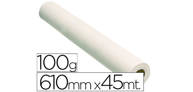 Papel reprografia grafic estucado para plotter blanco mate 610 mm x 45 m 100 g