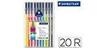 Rotulador de colorear Triplus Color Staedtler colores surtidos - Paquete de 20