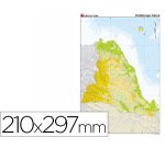 Mapa mudo color din a4 cataluña fisico