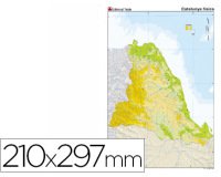 Mapa mudo color din a4 cataluña fisico