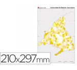 Mapa mudo color din a4 comunidad de madrid politico