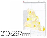Mapa mudo color din a4 cataluña politico