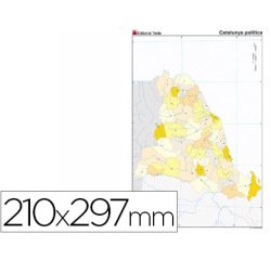 Mapa mudo color din a4 cataluña politico