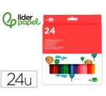 Lapices de colores liderpapel caja de 24 unidades colores surtidos