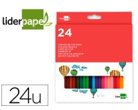 Lapices de colores liderpapel caja de 24 unidades colores surtidos