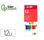Lapices de colores liderpapel caja de 12 unidades colores surtidos