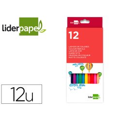 Lapices de colores liderpapel caja de 12 unidades colores surtidos