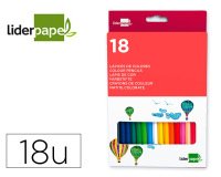 Lapices de colores liderpapel caja de 18 unidades colores surtidos