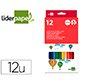 Lapices de colores liderpapel jumbo con sacapuntas caja de 12 unidades colores surtidos